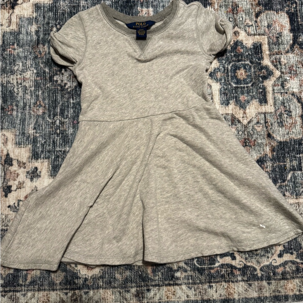 2/$15- Polo by Ralph Lauren Light Grey Knit Twirl Dress